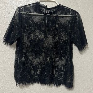🖤 black lace short sleeve 🖤